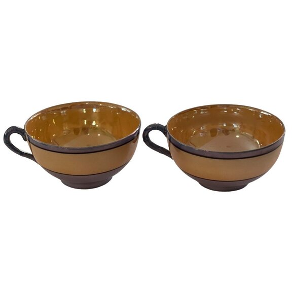 Vintage Lusterware Teapot and Tea Cups Hand Painted in Japan - Picture 10 of 15